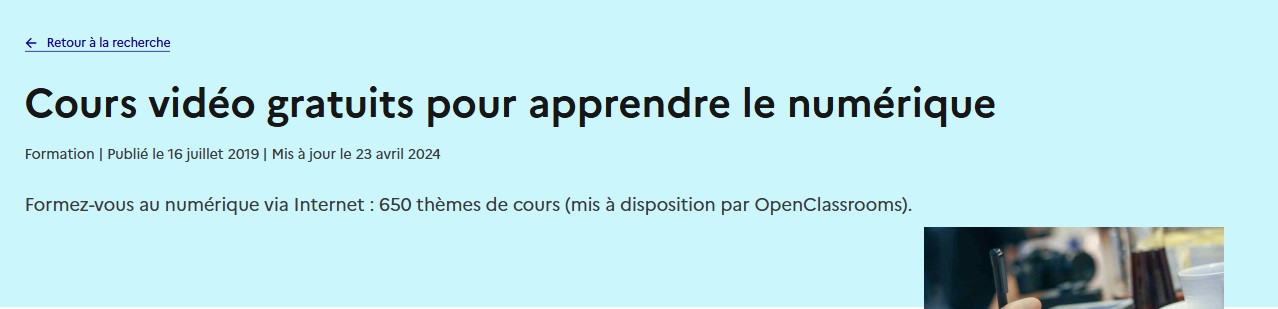 Cours gratuits